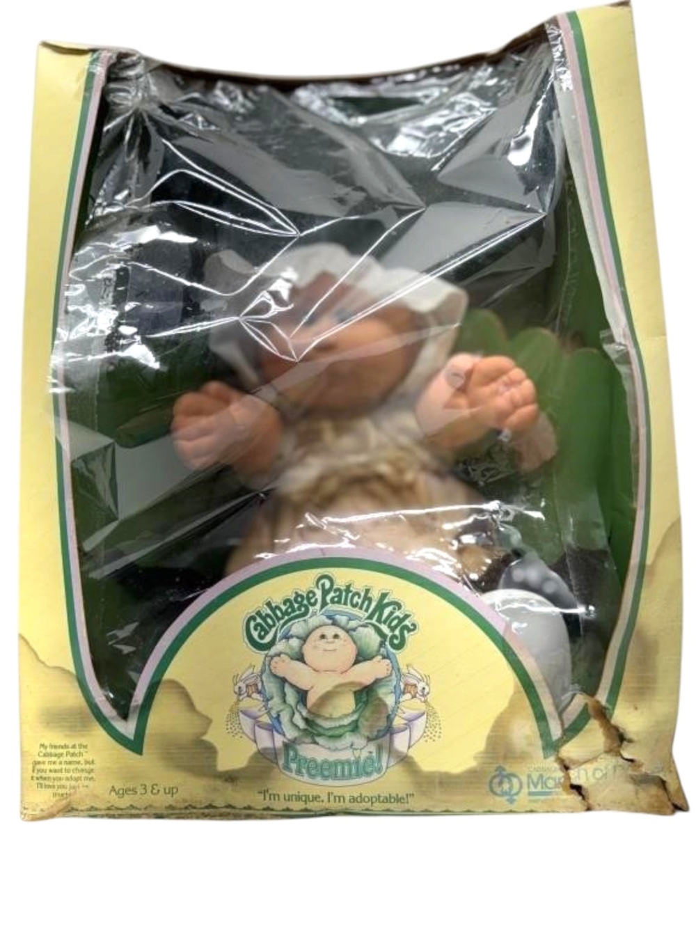 Vintage Cabbage Patch Kids Preemie Doll Original Box Coleco Baby Doll 1980s
